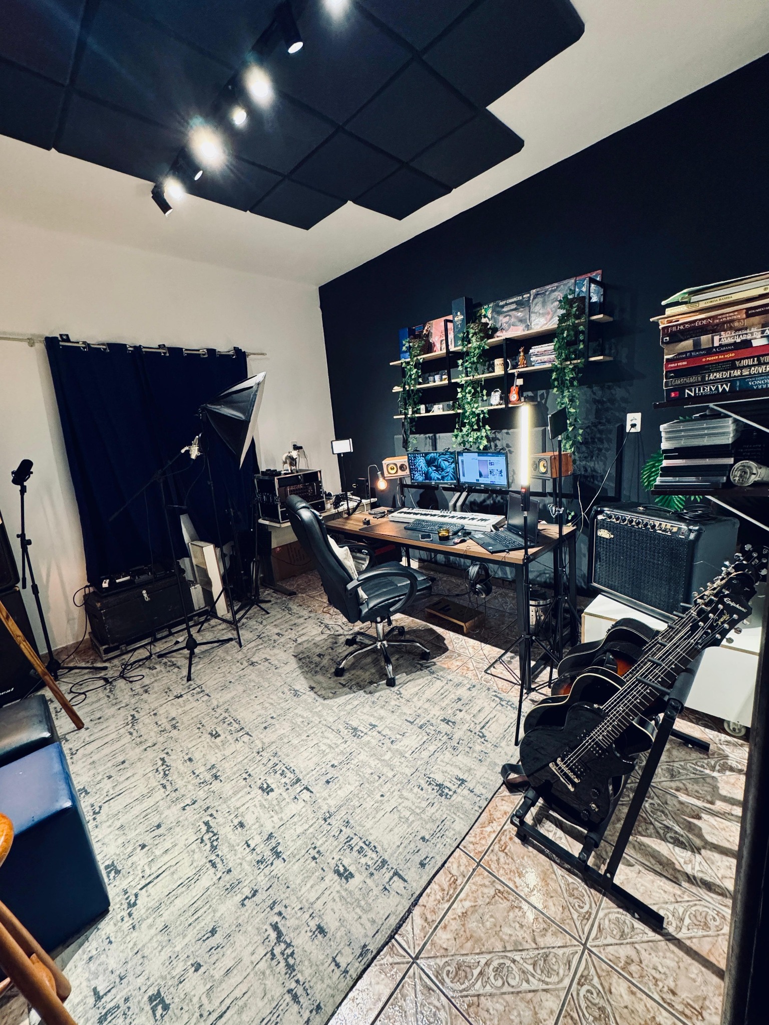 Visão geral do estúdio Nano Sound em Belo Horizonte
